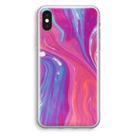 Paarse stroom: iPhone XS Transparant Hoesje - thumbnail