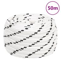 Werktouw 18 mm 50 m polyester wit