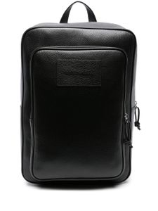 Emporio Armani sac à dos en cuir grainé - Noir