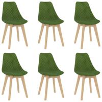 Vidaxl Eetkamerstoelen 6 St Fluweel Lichtgroen