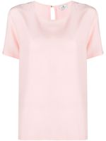 ETRO t-shirt en soie à col rond - Rose - thumbnail