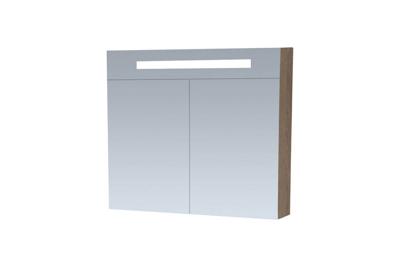 Sanituba Spiegelkast Double Face 80cm Donker eiken
