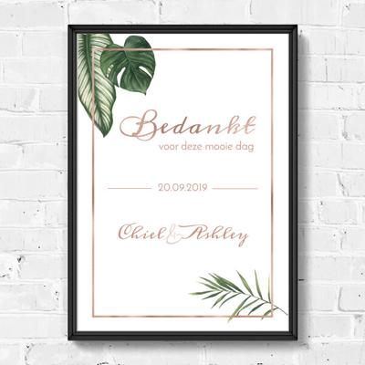 Poster bedankjes Beautiful Botanics