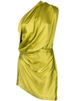 Michelle Mason robe courte asymétrique en satin - Jaune