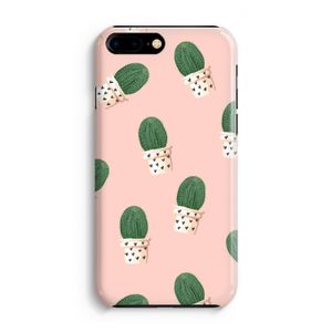 Cactusprint roze: Volledig Geprint iPhone 7 Plus Hoesje