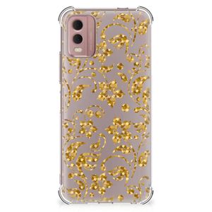 Nokia C32 Case Gouden Bloemen