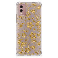 Nokia C32 Case Gouden Bloemen - thumbnail