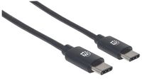 Manhattan USB-kabel USB 2.0 USB-C stekker 2.00 m Zwart 354875 - thumbnail