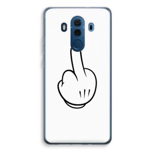 Middle finger white: Huawei Mate 10 Pro Transparant Hoesje