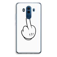 Middle finger white: Huawei Mate 10 Pro Transparant Hoesje