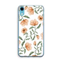 Peachy flowers: iPhone XR Transparant Hoesje - thumbnail