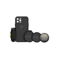 PolarPro - LiteChaser - iPhone 12 Pro - VND Kit - Beschermhoes - Bijpassend handvat - Variabel ND-filter - Lensdop - Compatibel met Moment M-serie lenzen - MagSafe