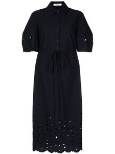 ERDEM robe-chemise à broderies - Bleu