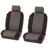 Carpoint stoelhoezenset Indianapolis universeel 4 delig zwart/grijs