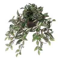 Mica Decorations Tradescantia Kunstplant - 25 x 25 x 45 cm - 2 Stuks - GRIJS
