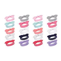 Hudson Baby Infant Girl Cotton and Synthetic Headbands, Bright Colors 20-Piece, 0-24 Months