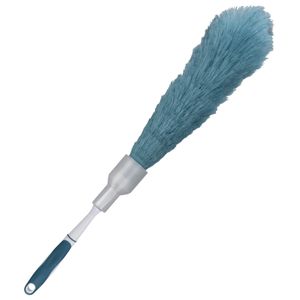 Plumeau/duster - synthetisch - blauw - 62 cm - Stoffer/ragebol