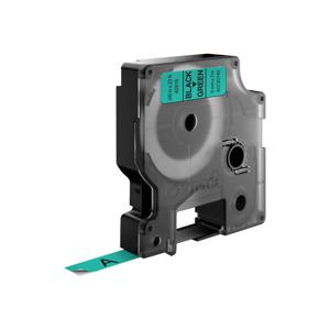 DYMO D1 -Standard Labels - Black on Green - 9mm x 7m