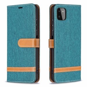 Samsung Galaxy S20 hoesje - Bookcase - Pasjeshouder - Portemonnee - Vintage - Stof - Kunstleer - Groen