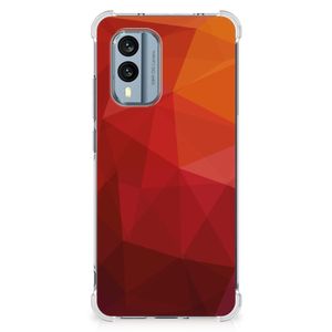 Shockproof Case voor Nokia X30 Polygon Red