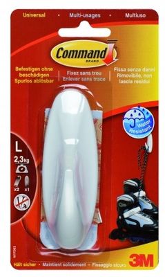 3M Command-badkamergrote designhaak (l x b x h) 105 x 38 x 38 mm Wit Inhoud: 1 stuk(s)