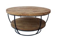 Brix Salontafel Evan 65cm - Hout - Rond - thumbnail