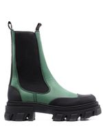 GANNI bottines en cuir à design colour block - Vert