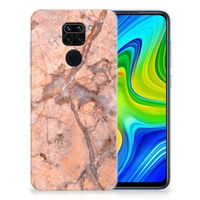 Xiaomi Redmi Note9 TPU Siliconen Hoesje Marmer Oranje - thumbnail