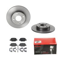 Remmenset, remschijf BREMBO, Remschijftype: Massief, Inbouwplaats: Achteras: , u.a. für Fiat, Abarth, Lancia