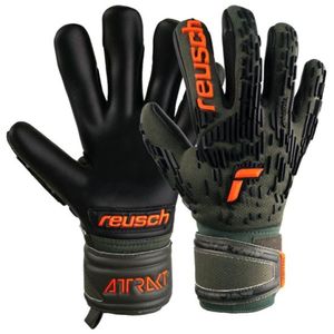 Reusch Attrakt Freegel Silver Finger Support JR - Green/Orange