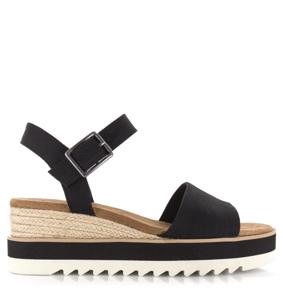 TOMS Toms - Diana black | smalle sandaal met Zwart Canvas Sandalen met hak Dames