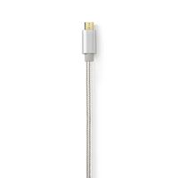 Nedis CCTB60650AL30 USB-kabel 3 m USB 2.0 Micro-USB B USB C Aluminium - thumbnail