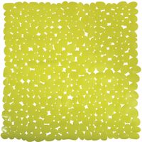 Douche/bad anti-slip mat badkamer - pvc - limegroen - 54 x 54 cm - vierkant - thumbnail