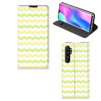 Xiaomi Mi Note 10 Lite Hoesje met Magneet Waves Yellow - thumbnail