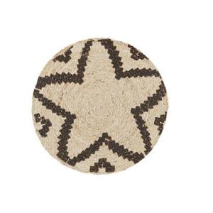 J-Line Rond Ster placemat - jute - naturel - 6x