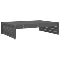 vidaXL Tuinvoetenbank 120x80 cm massief grenenhout grijs, poef, hocker, voetenbankje buiten, voetensteun, voetenbankje, hocker poef, voetensteun tuin