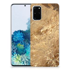 Samsung Galaxy S20 Plus TPU Siliconen Hoesje Marmer Creme