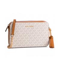 Michael Kors crossbody tas ecru/cognac