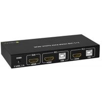 Techly 2x1 USB HDMI KVM Switch 4Kx2K IDATA KVM-HDMI2U Zwart KVM-switch