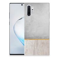 Samsung Galaxy Note 10 Plus Bumper Hoesje Wood Concrete