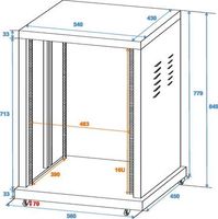 Omnitronic SR-19 19 inch rack 16 HE Staal Incl. wielen - thumbnail