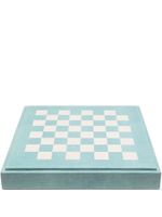 Hector Saxe coffret d'échecs à effet peau de crocodile - Bleu