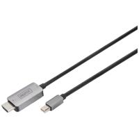 Digitus DB-340109-010-S DisplayPort-kabel DisplayPort / Mini-displayport Aansluitkabel DisplayPort-stekker, Mini DisplayPort-stekker 1 m Zwart Flexibel, - thumbnail