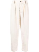 Brunello Cucinelli pantalon fuselé en velours côtelé - Blanc