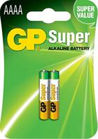 AAAA GP Super Alkaline AAAA-batterijen, 1,5 V, MN2500, LR61, lange levensduur