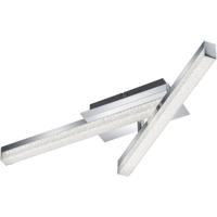 LED Plafondlamp - Plafondverlichting - Trion Aloany - 18W - Warm Wit 3000K - 2-lichts - Rechthoek - Glans Chroom - Aluminium