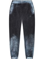 Diesel pantalon de jogging à logo brodé - Gris