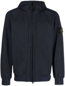 Stone Island veste zippée à patch logo - Bleu