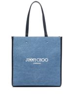 Jimmy Choo sac cabas en jean à logo - Bleu