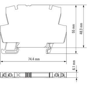 Weidmüller Optokoppelingsrelais 8950700000-1 0.1 A Schakelspanning (max.): 48 V/DC 1 stuk(s)